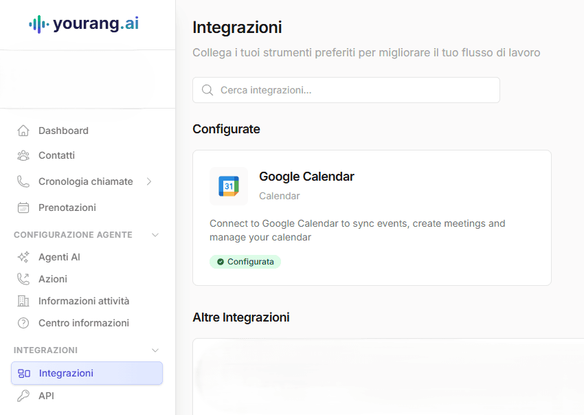 yourang.ai und Google Calendar