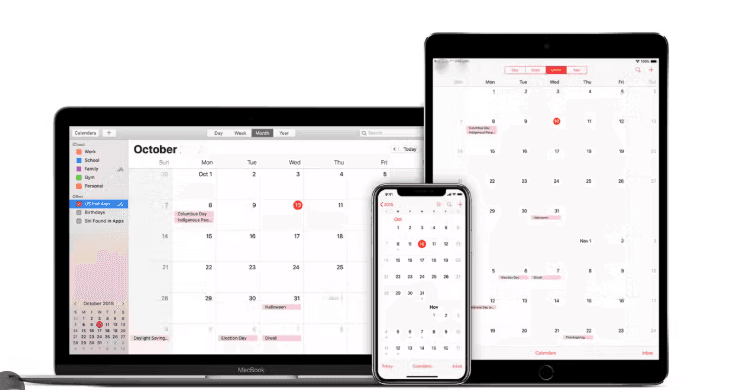 Apple Calendar Interface