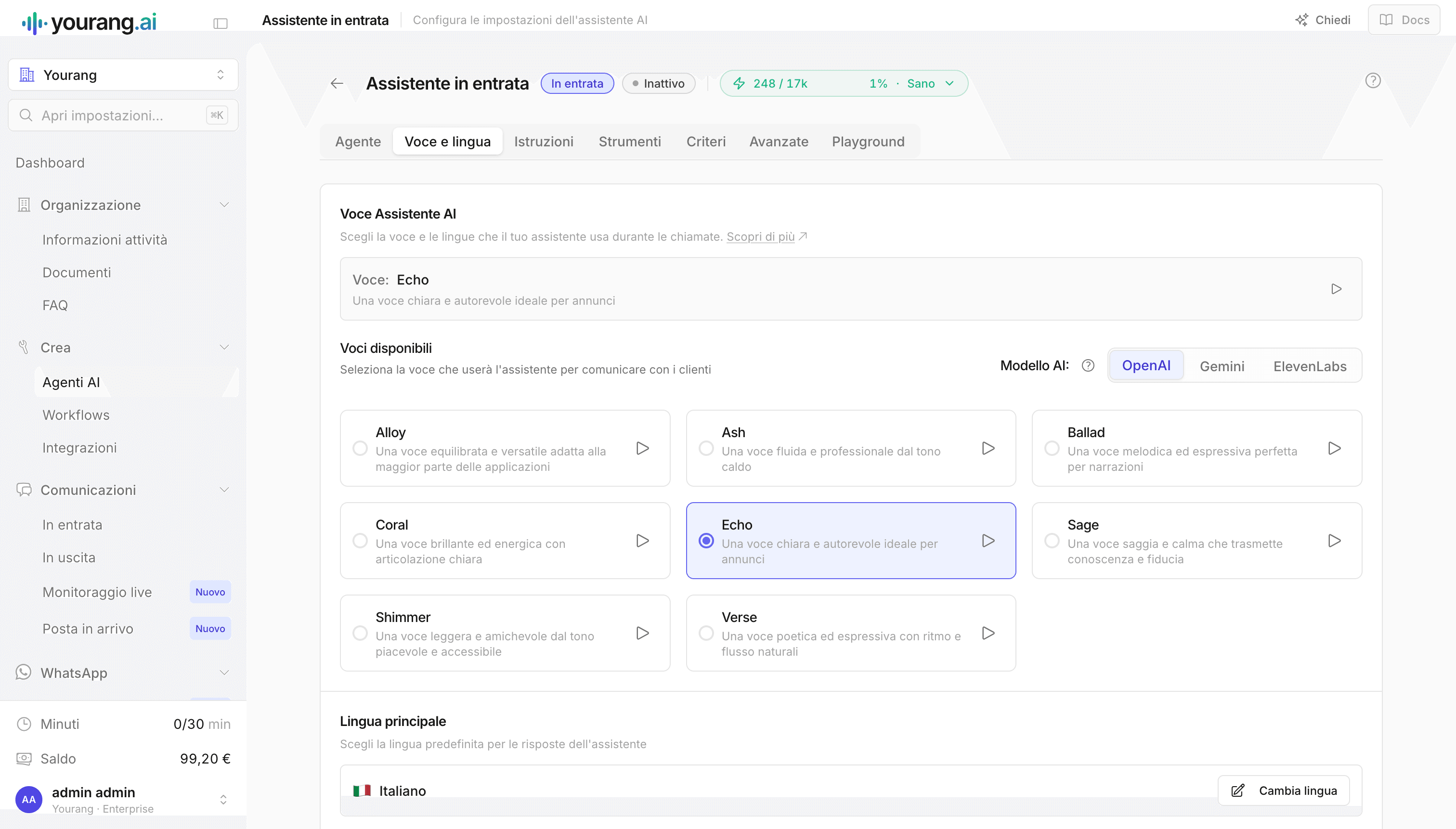Atención al cliente con yourang.ai