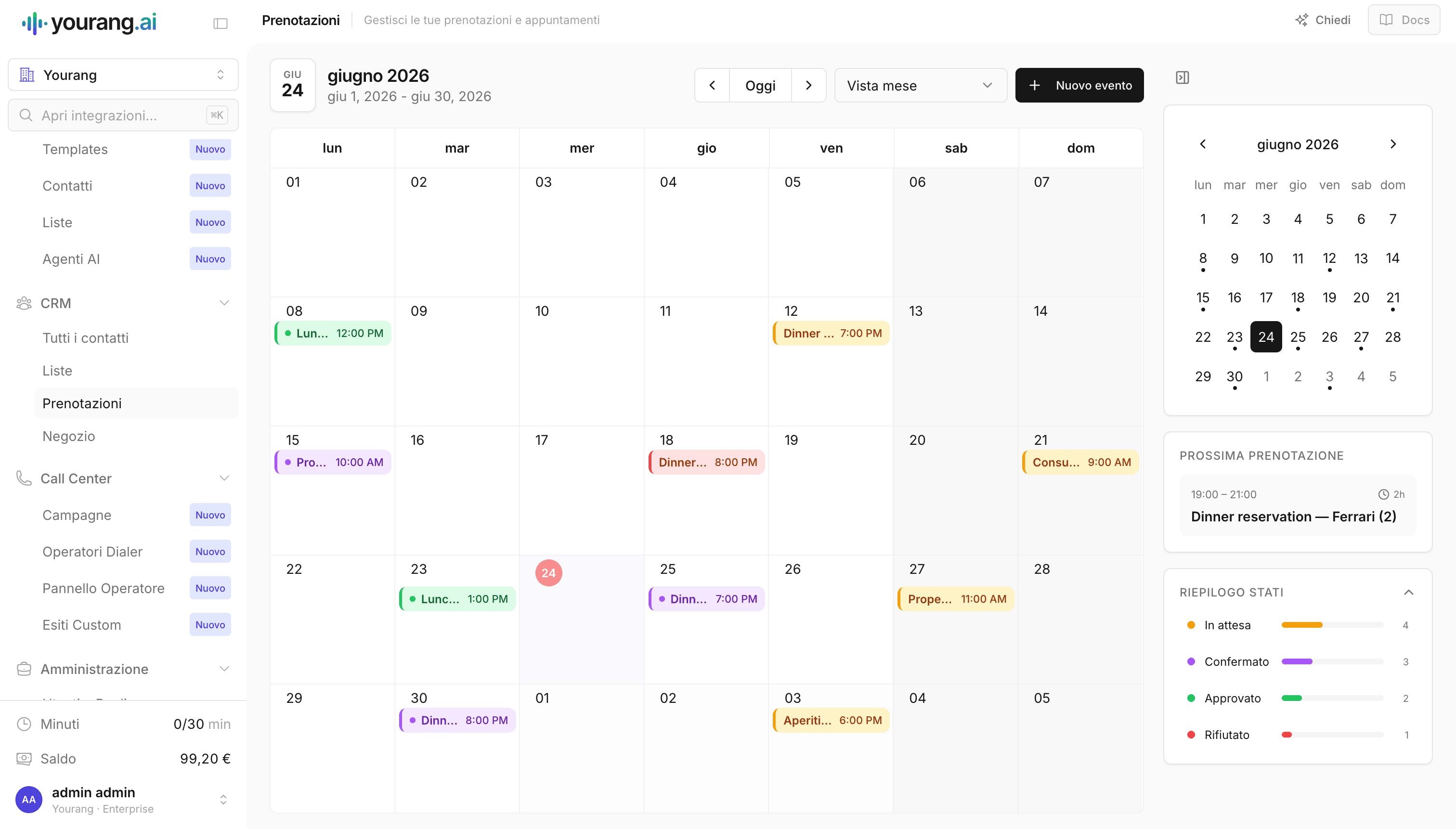 Citas en la agenda con yourang.ai